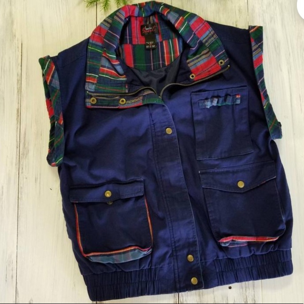 Vintage 80’s Lavon Sport Fisherman Utility Vest, L